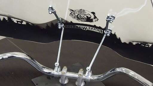 Изображение для Щиток ветровой квадроцикла BRAVE WARRIOR с шелкографией (жесткое стекло) с/к (Россия)