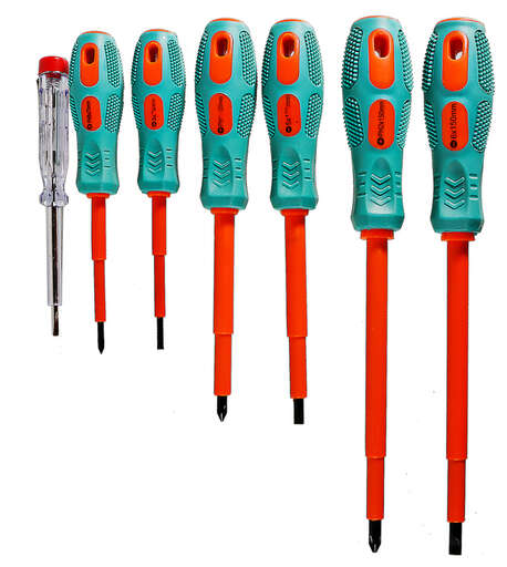 Изображение для Набор отверток диэлектрических 7 шт, CrV, тканевый кейс Sturm!