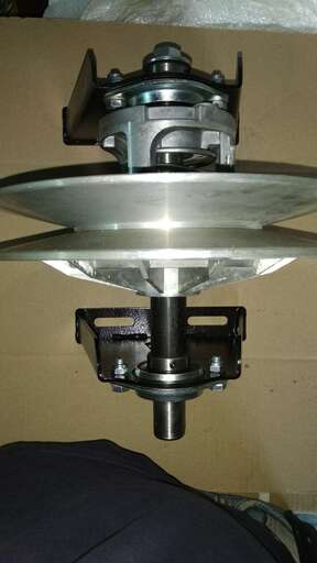 Изображение для Кронштейн 2-ух опорный в сборе со шкивом (посадка 25 мм, вынос 280 мм)