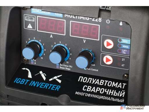 Изображение для Сварочный полуавтомат Solaris MULTIMIG-228 + TIG LIFT горелка (MMA/MIG-MAG/TIG LIFT)
