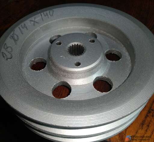 Изображение для Шкив 2-ручейный для мотоблока посадка мелкий шлиц 