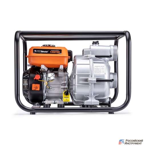 Изображение для Мотопомпа бензиновая FoxWeld 1350T80 (7 лс, для грязной воды)