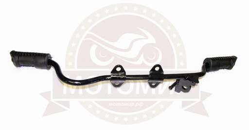 Изображение для Подножка водителя центральная Альфа, Дельта, Zodiak с изгибом под глушит (голая, без подставки)