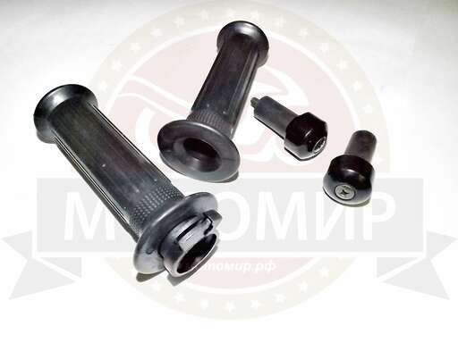 Изображение для Ручка руля правая (газа) STINGRAY в сборе + ручка левая, с грузиками (резиновые) (компл.)