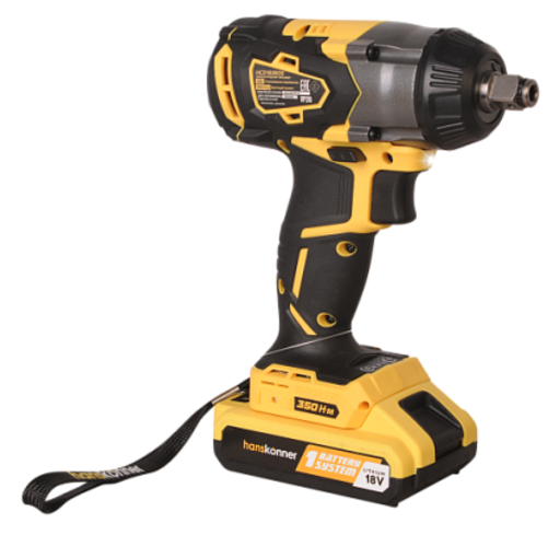 Изображение для Аккумуляторный гайковерт Hanskonner HCD18350S Unibattery