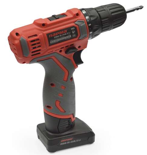 Изображение для Дрель-шуруповёрт Парма ДША-01-1518/2Li (18В, 2 аккумулятора)