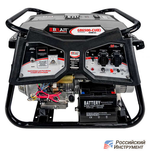 Изображение для Бензиновый генератор Brait GB-6500 CU(E) (6.5 кВт, электростартер, аккумулятор, медная обмотка)
