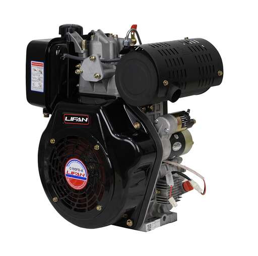 Изображение для Двигатель дизельный Lifan C195FD-A (16 лс, 25 мм, электростартер, катушка 6А)