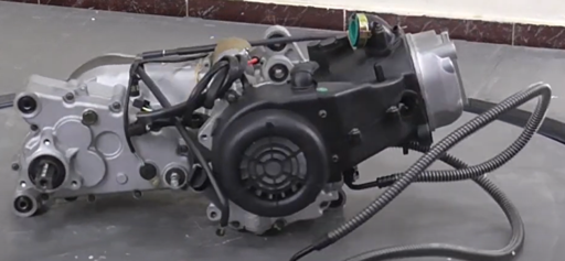 Изображение для Двигатель 161QMК (GY6-180) АТВ,четырехтактный, 180 см3,  в сборе масляное охлаждение, только электростартер, 6 крупных шлицов