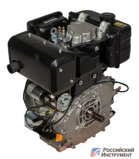 Изображение для Двигатель Loncin Diesel D460FD 5А (10.5 лс, ∅ 25 мм, электростартер, катушка освещения 5А)