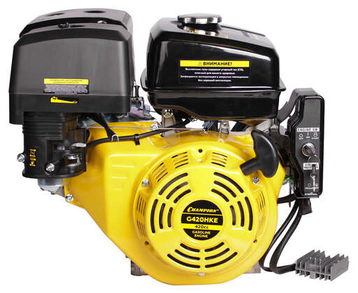 Изображение для Двигатель с горизонтальным валом CHAMPION G420HKE (15 лс, 25 мм, электростартер, катушка 7А)