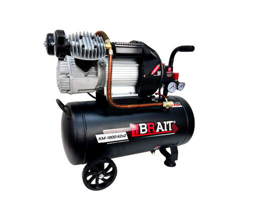 Изображение для Компрессор воздушный коаксиальный Brait KM-1800/42Х2 (1,8кВт) 