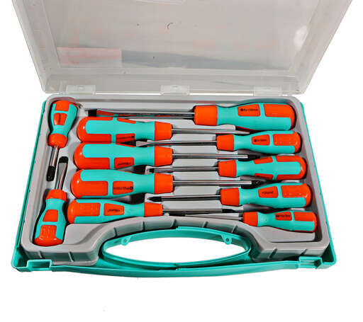 Изображение для Набор отверток 11 предметов, пластиковый кейс, CrV, Sturm!