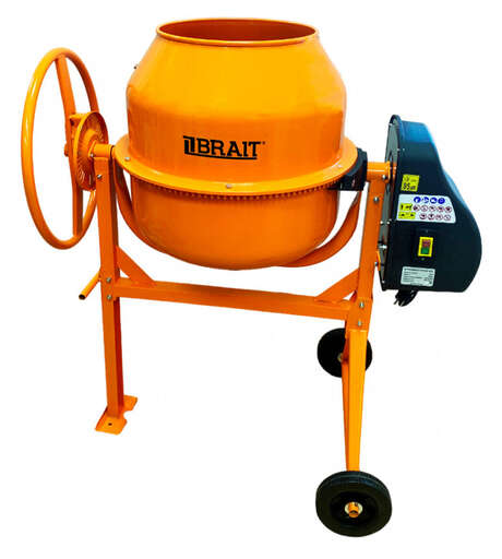 Изображение для Бетоносмеситель BR-180S (650W, 180л) чугунный венец. Допустимая загрузка 112л. 6шт/пал