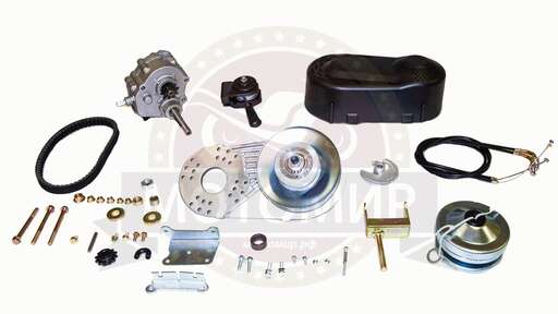 Изображение для Коробка реверса с редуктором TAV2 30 + вариатор (вал 19 мм, цепи 420 и #35, звезды 12 и 10, комплект)