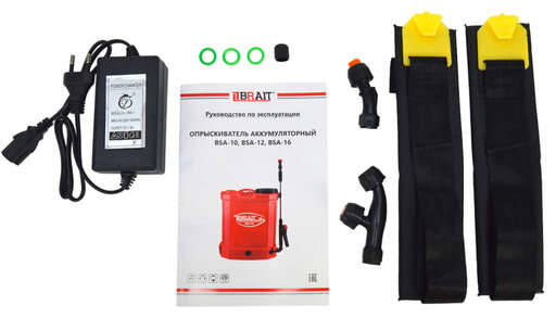 Изображение для Опрыскиватель аккумуляторный Brait BSA-10 (объем 10л,рабочее давление 1,5-4 бар, АКБ гелевый, 12В,8Ач) 