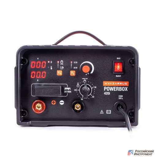 Изображение для Пуско-зарядное устройство Foxweld KVAZARRUS PowerBox 420I (таймер, пластиковый кейс)