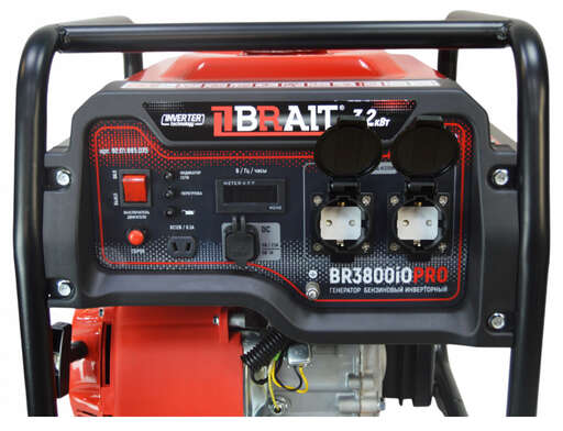 Изображение для Генератор бензиновый инверторный  BRAIT BR3800iOPRO (3.2 кВт, 9л)