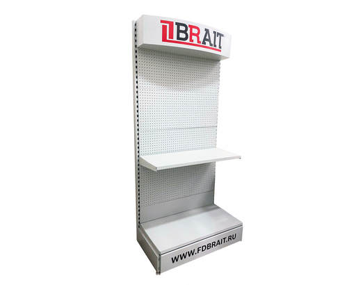 Изображение для Стеллаж Brait без подсветки (580х1040х2200мм) металл (серый)