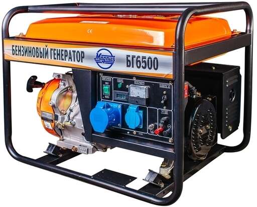 Бензиновый генератор Magnus БГ6500 (6.5 КВт, медная обмотка)