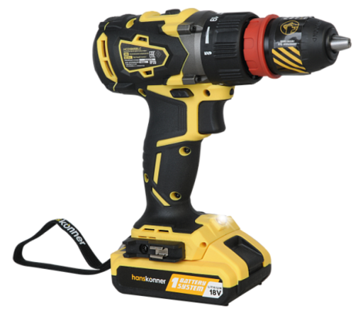 Изображение для Аккумуляторный шуруповерт Hanskonner HCD1865BLC Unibattery