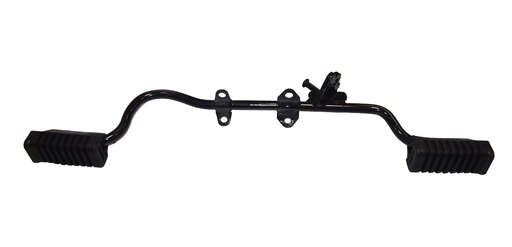 Изображение для Подножка водителя центральная Альфа, Дельта, Zodiak с изгибом под глушит (голая, без подставки)