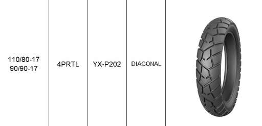 Изображение для Покрышка 17" 90/90-17  OKAMI (НАБОР)