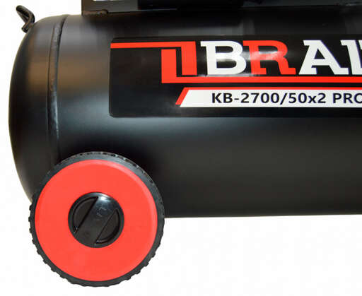 Изображение для Компрессор воздушный Brait KB-2700/50X2 PRO ( 2.7 кВт, 50 л, безмасляный)