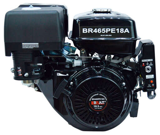 Изображение для Двигатель бензиновый Brait  BR465PE18A (18.5 лс, электростартер, катушка 18А, 25 мм)