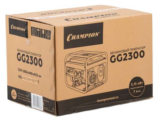 Изображение для Бензиновый генератор CHAMPION GG2300 (2.5 кВт)