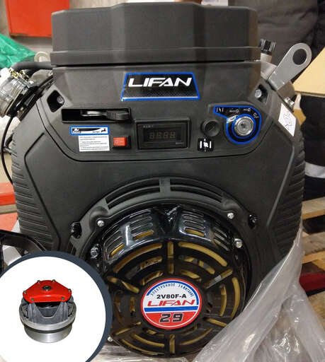 Изображение для Двигатель Lifan 2V80F-2A  20А (29 лс, электростартер, катушка 20А) + вариатор Сафари