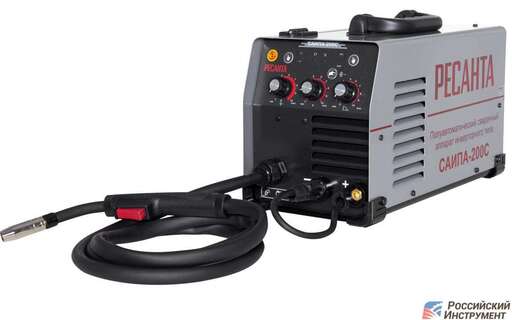 Изображение для Сварочный полуавтомат Ресанта САИПА-200С (встроенная горелка, MMA/MIG-MAG)
