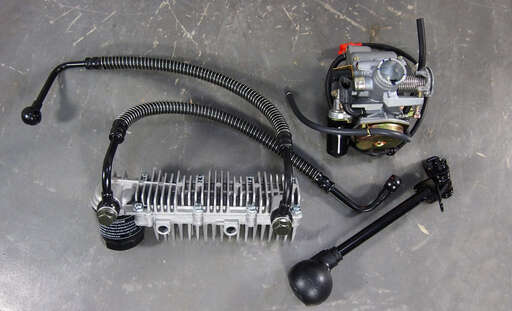 Изображение для Двигатель Dingo150 (STELS Капитан) 4х такт.150 см3 157QMJ (GY6-150) моноблок с редуктором в сборе.