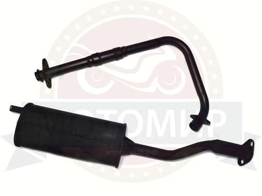 Изображение для Глушитель трицикл Аякс2  + колено (не разборная рама)