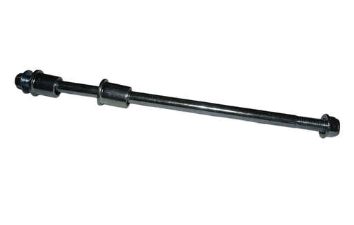 Изображение для Ось переднего колеса скутер QUANTUM (М10*1.25мм*240мм) в сборе со втулками и гайкой (074)