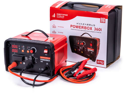 Изображение для Пуско-зарядное устройство Foxweld KVAZARRUS PowerBox 360I (таймер, пластиковый кейс)