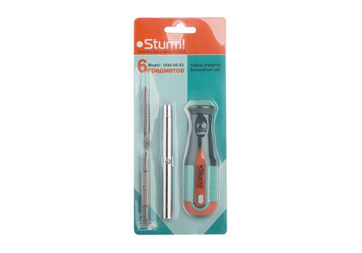Изображение для Отвертка-перевертыш 4 в 1, магнитный наконечник, CrV Sturm!