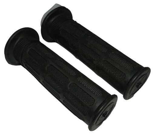 Изображение для Ручка руля правая (газа) Альфа, Дельта, Zodiak в сборе (с резинкой) + ручка левая (резиновая)