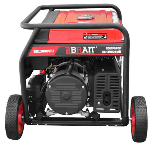 Изображение для Генератор бензиновый Brait BR13000VE2 (максимальная мощность при 380В — 9,5 кВт, максимальная мощность при 220В — 8,55 кВт)
