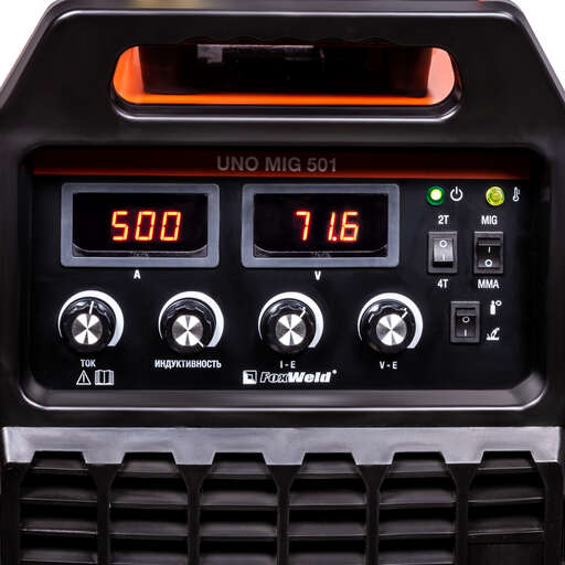 Изображение для Сварочный полуавтомат Foxweld UNO MIG 501(трехфазный, MMA/MIG-MAG/TIG LIFT)