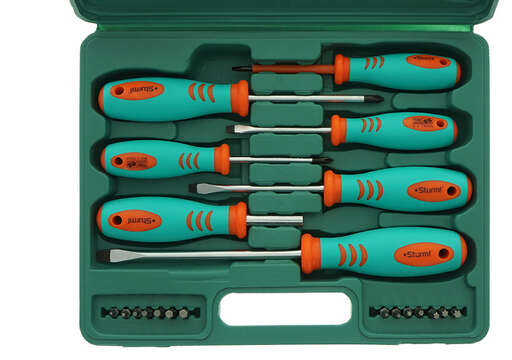 Изображение для Набор отверток и бит 21 шт, пластиковый кейс, CrV, Sturm!