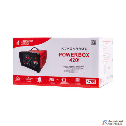 Изображение для Пуско-зарядное устройство Foxweld KVAZARRUS PowerBox 420I (таймер, цветная коробка)