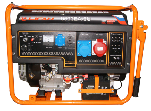 Изображение для Генератор бензиновый LIFAN 9500EA-3U (8.0 кВт, электростартер, 220/380В)