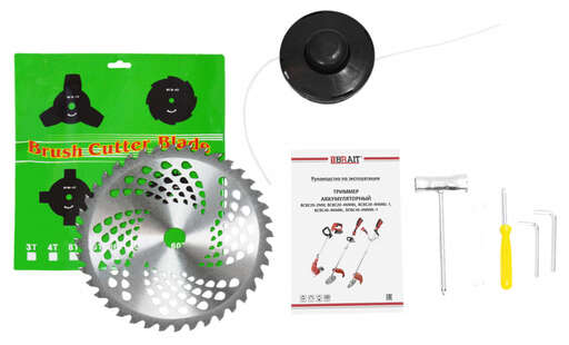 Изображение для Триммер аккумуляторный Brait BCBC40-4NMBL(850Вт;42В;4Ач;G-образная ручка, 8000об/мин; диаметр реж.лески 2-2,4мм;в комп:2АКБx21В;З/У)