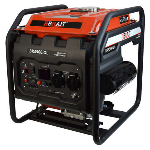 Изображение для Генератор бензиновый инверторный BRAIT BR3500iOL ( 3 кВт, бак 12 л)