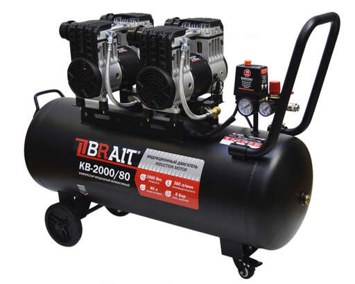 Изображение для Компрессор воздушный Brait KB-2000/80 (2 кВт, безмасляный)