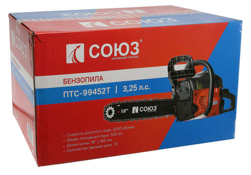 Изображение для Бензопила СОЮЗ ПТС-99452Т
