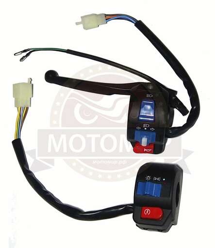 Изображение для Переключатель скутер GALAXY левый+правый с проводом (041, 042) (НАБОР)