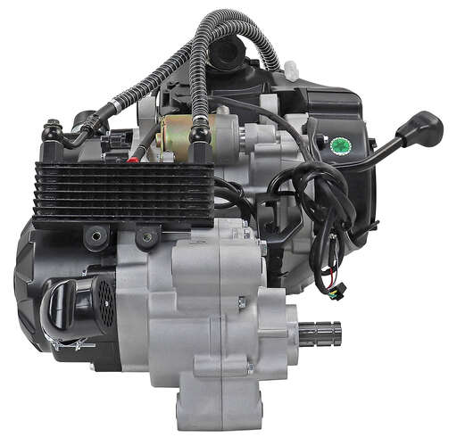 Изображение для Двигатель 163QMK (GY6) 200см3 (эл.стартер,масляный радиатор,патрубки,ручное п/п)