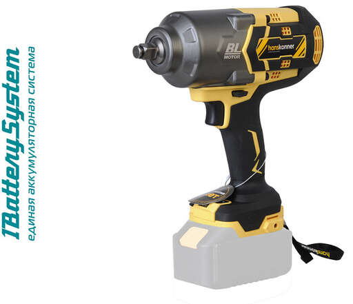 Изображение для Аккумуляторный ударный гайковерт Hanskonner HCD18100S 1BatterySystem